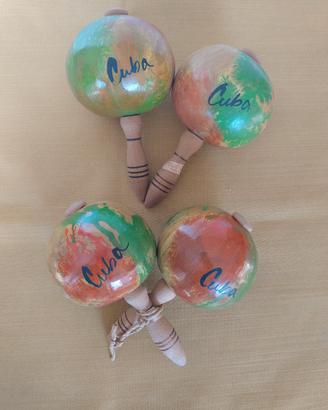 coppia di maracas fatte a mano a Cuba