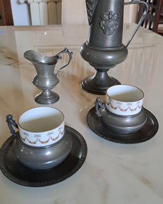 Servizio per caffè in peltro