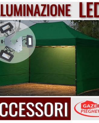 Faretti led luci  illuminazione gazebo pieghevoli
