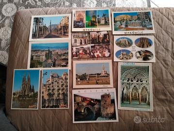 11 cartoline raffiguranti diverse città estere . 