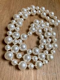 Collana perle bigiotteria, lunga