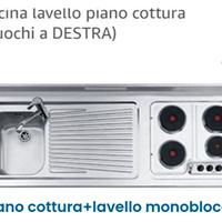 LAVELLO E PIANO COTTURA MONOBLOCCO