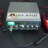 RADIO CB MIDLAND ALAN 48 OLD OK  MICROFONO ASTATIC