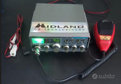 RADIO CB MIDLAND ALAN 48 OLD OK  MICROFONO ASTATIC