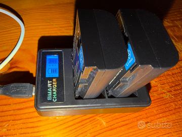 2 batterie +caricabatteria Canon 60D, 70D, 90D.