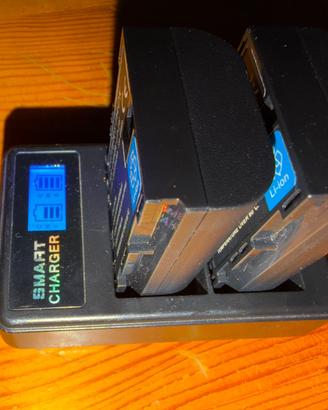 2 batterie +caricabatteria Canon 60D, 70D, 90D.