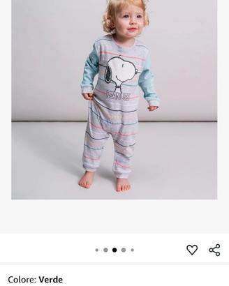 Pigiama intero bambino Snoopy nuovo