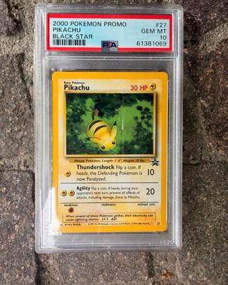 Pokemon PSA 10 Pikachu #27 Black Star Promo 2000