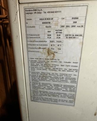 Caldaia Sime  a gasolio