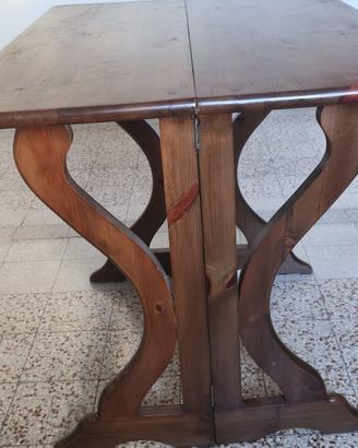 Tavolo consolle in massello apertura a portafoglio