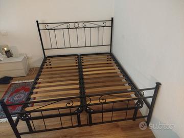 Letto matrimoniale ferro battuto e reti