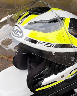 Casco HJC F31 CERON special Giallo Bianco XL