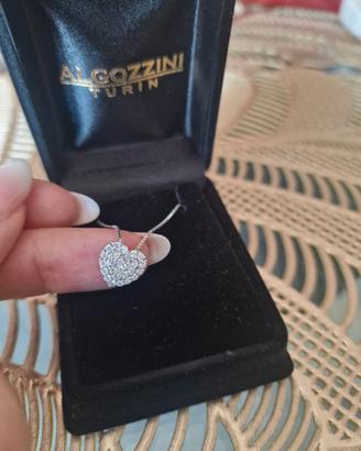 Collier in oro con cuore di diamanti