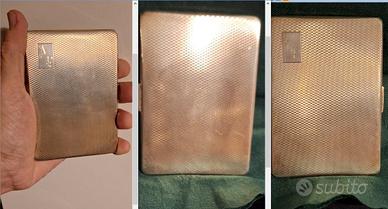 Portasigarette inglese in argento 925