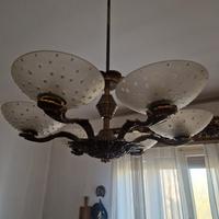 lampadario vintage art decó