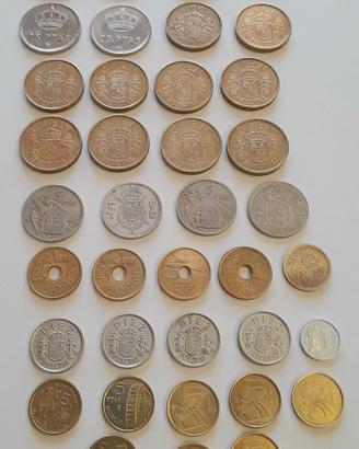 Monete spagnole d'epoca in Pesetas