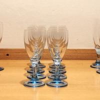 Bicchieri Bormioli Arianne Sky Blue anni '80