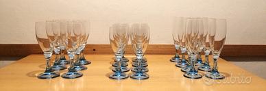 Bicchieri Bormioli Arianne Sky Blue anni '80