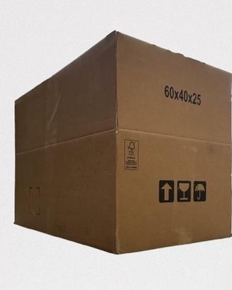 20 Scatole Ricondizionate - 60x40x25 - Doppia Onda
