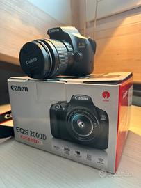 Canon EOS 2000D + Obiettivo EF-S 18-55 + kit