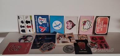 Lotto adesivi e cartoline vintage