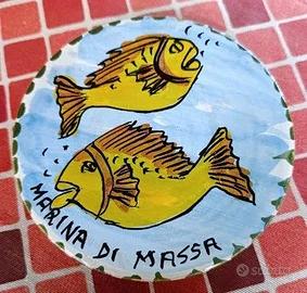 Piatto del buon ricordo Marina di Massa D.12 cm -
