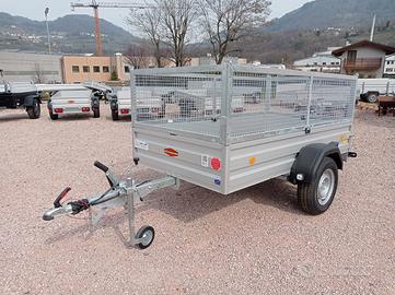 Carrello rimorchio auto mono asse con reti