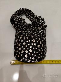 cappello nero con stelle argento con fascia