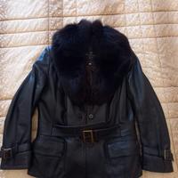 Giacca in pelle con pelliccia