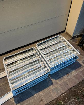 Plafoniera da soffitto a griglia bianca a led