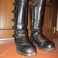 Stivali in pelle Moto vintgage polizia taglia 45
