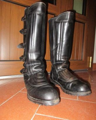Stivali in pelle Moto vintgage polizia taglia 45