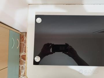 Supporto Rialzo per Monitor PC o TV in Vetro Nero