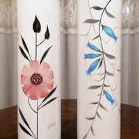 Coppia Vasi in Ceramica Vintage 28x8 cm