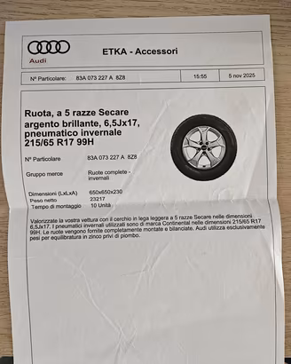 cerchi Audi Q3