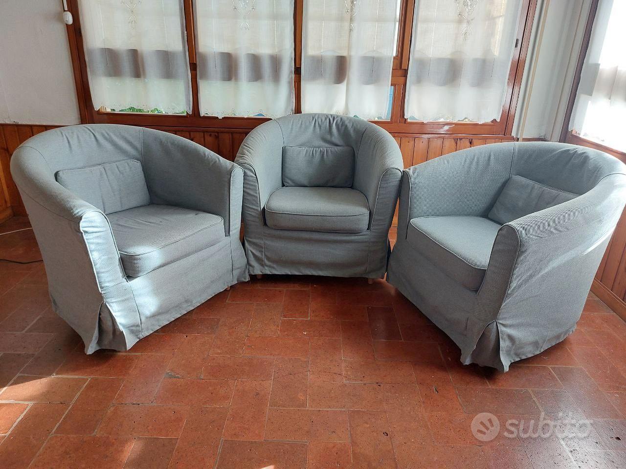 N° DUE POLTRONE TULLSTA IKEA Grigie usate + fodera (80 Euro a Poltrona) EUR  160,00 - PicClick IT