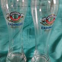 2 bicchieri Erdinger Weissbrau vintage 