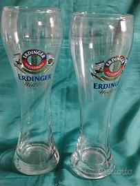 2 bicchieri Erdinger Weissbrau vintage 
