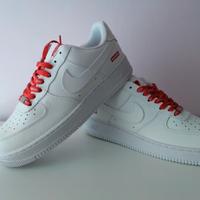 Sneakers basse SupremexNike Air Force 1 bianche/43