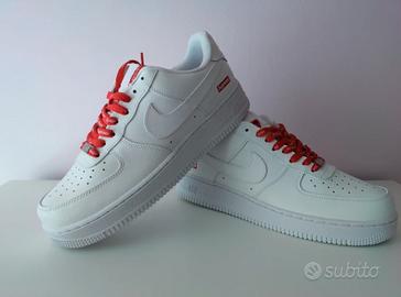 Sneakers basse SupremexNike Air Force 1 bianche/43