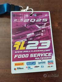 Rallylegend Food Service Pass dell' edizione 2025