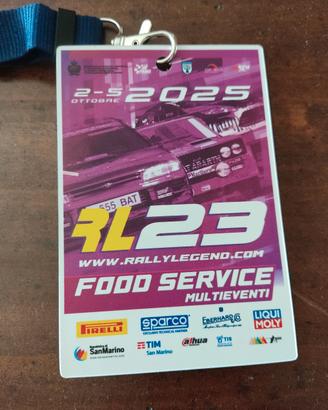Rallylegend Food Service Pass dell' edizione 2025