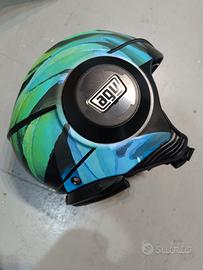 Casco AGV xl FLUID MULTI KEW Nero opaco Lime Aq