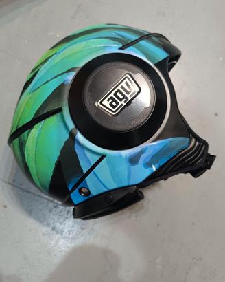 Casco AGV xl FLUID MULTI KEW Nero opaco Lime Aq