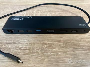 Docking station hub USB-C per Notebook e MacBook