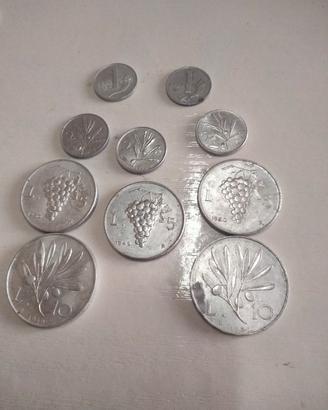 lotto  2  da 1 lira, 3 da 2 lire, 3 5 lire 2 da 10