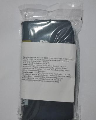Xiaomi Realme C100X cover a portafoglio blu nuova