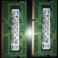 Coppia Schede RAM Samsung (2x2GB) DDR3 SODimm PC3-