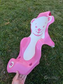 2 Riduttori per vasca da bagno rosa e bianco