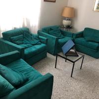 Poltrona singola verde acqua